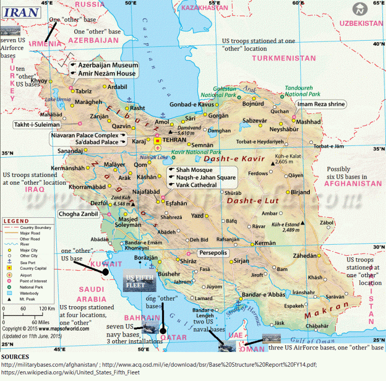 Iran-map us bases