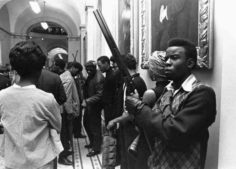 Black Panthers inside of the California state house on May 2, 1967